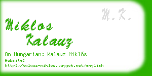 miklos kalauz business card
