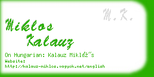 miklos kalauz business card